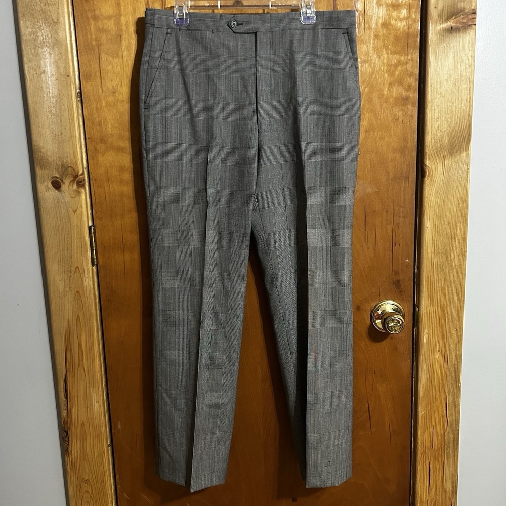 VINTAGE Burberrys Plaid Dress Pants Mens 36x31 Trousers Tailored No Size Tags